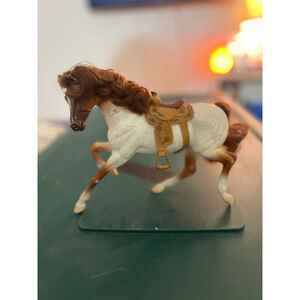 Vintage 1995 Reeves Breyer Horse w/Accessories And Breyer Rider-Not Complete EUC